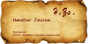 Handler Zsuzsa névjegykártya