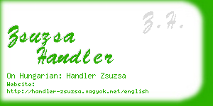 zsuzsa handler business card
